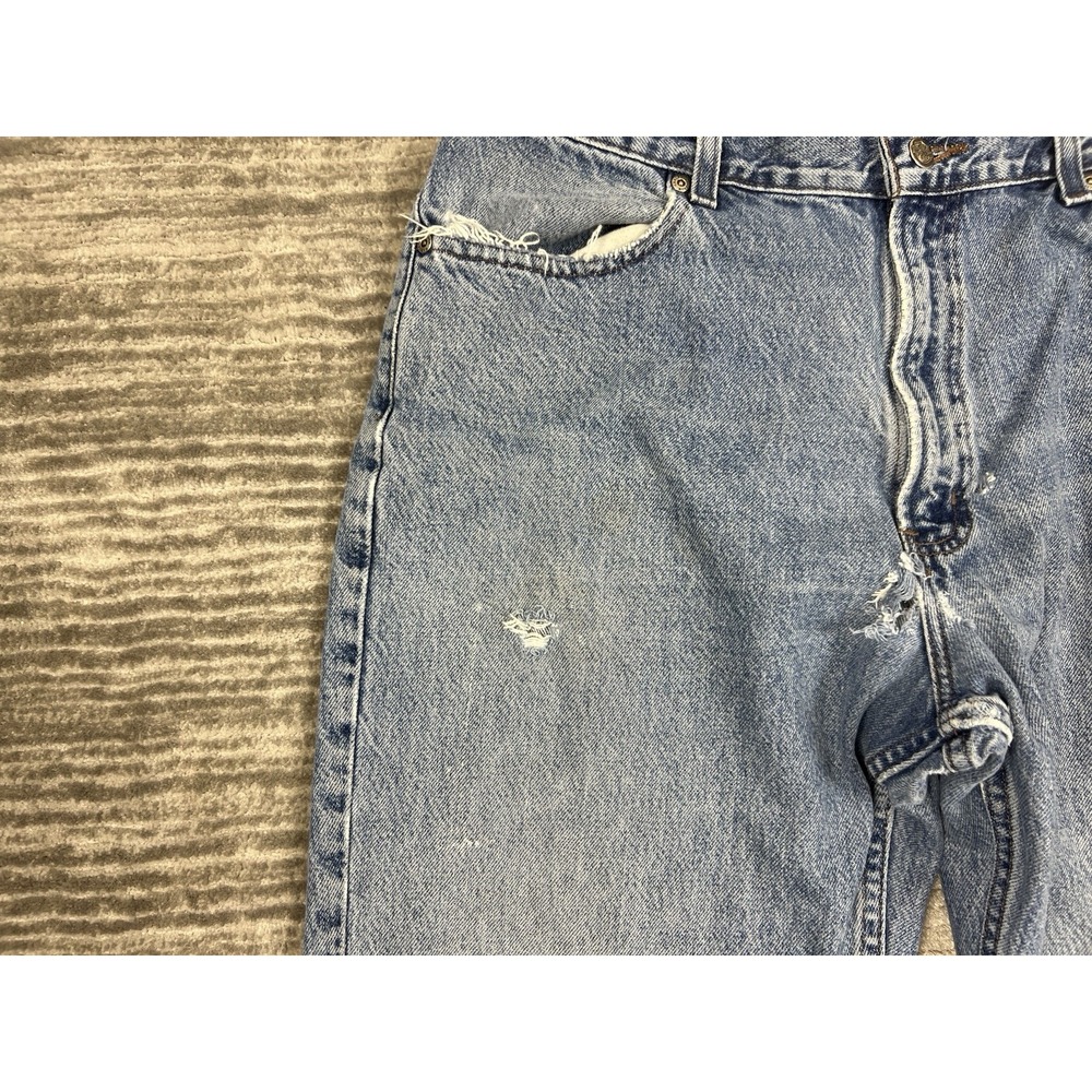 Harley‎ Davidson Jeans Mens 36x32 Blue Denim Destroyed Distressed - Picture 6 of 16
